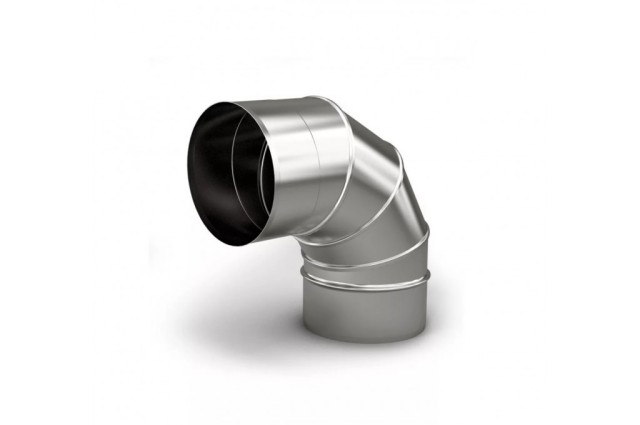 Просмотр фото... Колено (отвод) дымохода нержавейка угол 90 d= 400 мм. (s=0,5мм)